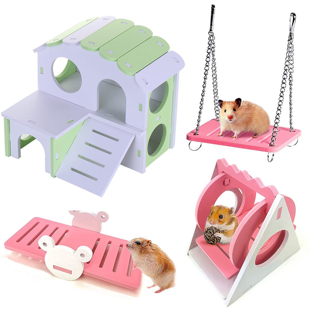 Insect Hotel Wood - Small Pets Exercise Triangle Swing Hanging