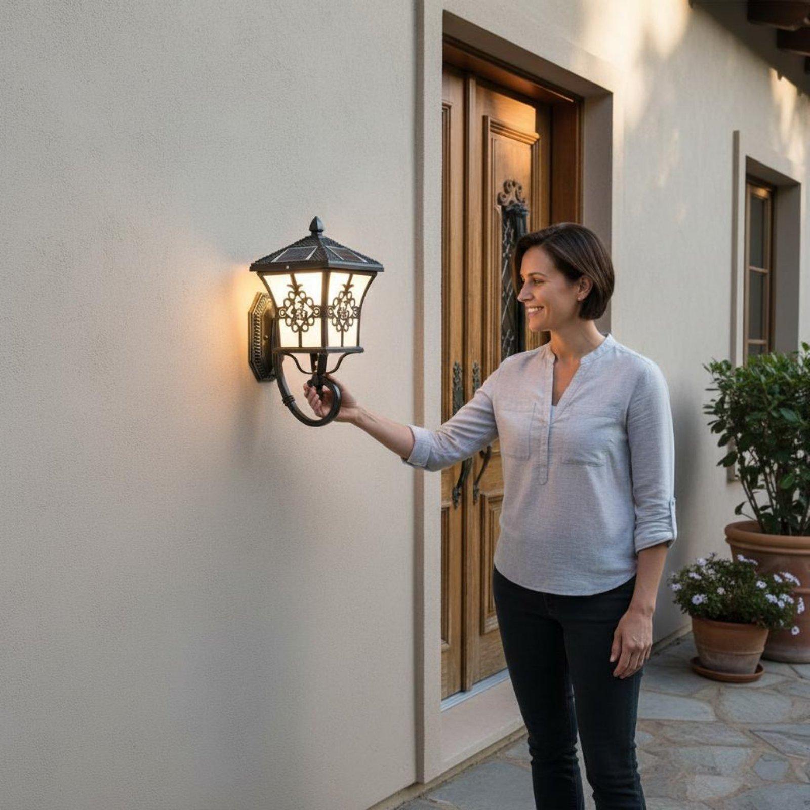 Smart Garden Lanterns - Smart Solar Wall Light Lantern Exterior