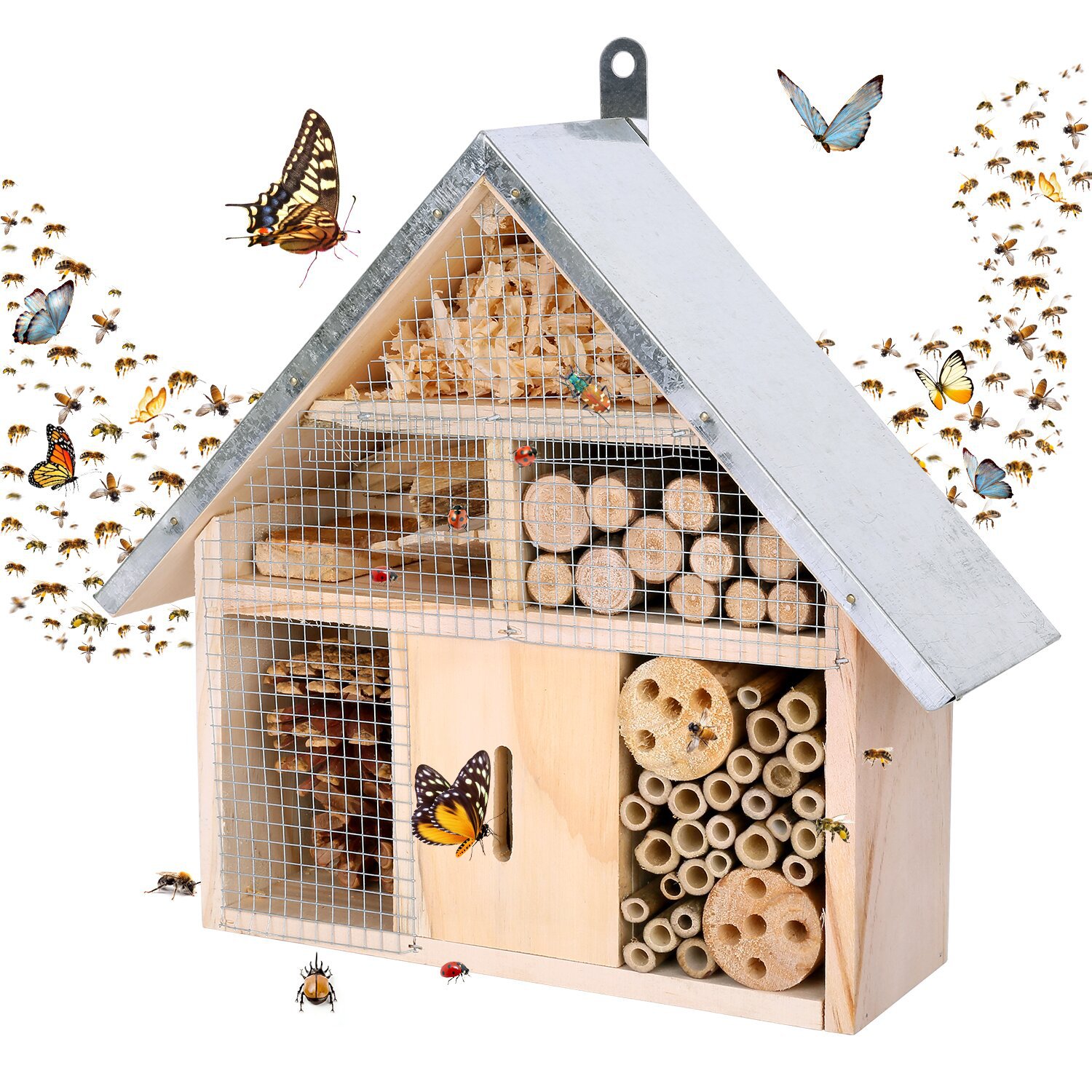 Garden Wooden Insect House Bee - Insect Hotel Wood 评论和价格