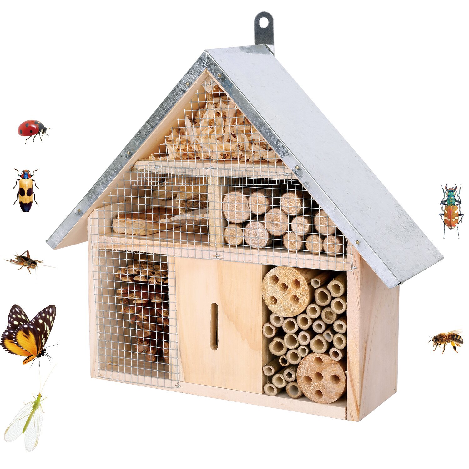 Garden Wooden Insect House Bee - Insect Hotel Wood 评论和价格