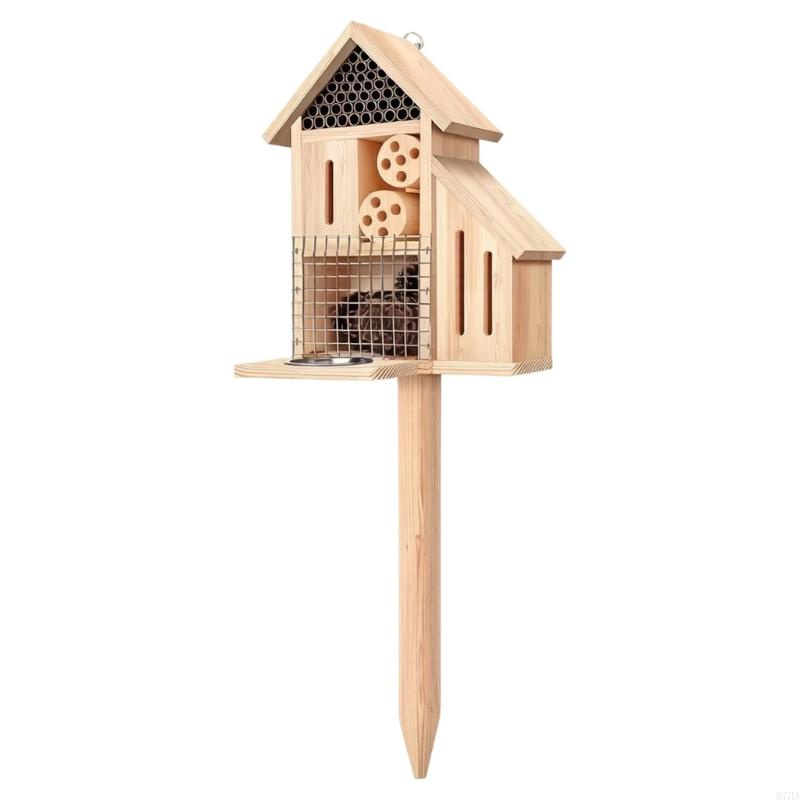 Wooden Insect House on Stake,  - Insect Hotel Wood 评论和价格