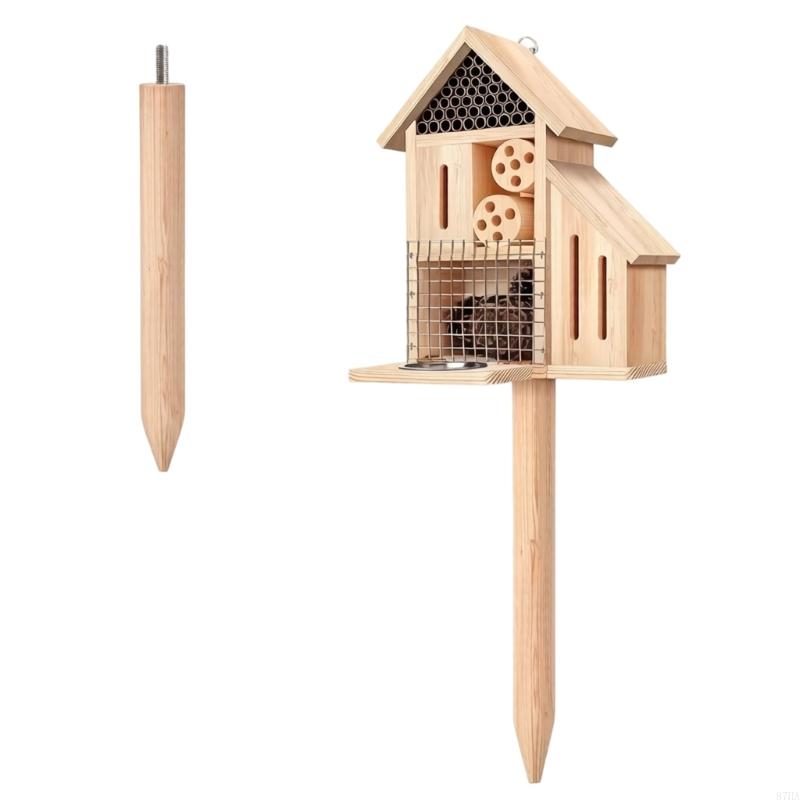 Wooden Insect House on Stake,  - Insect Hotel Wood 评论和价格