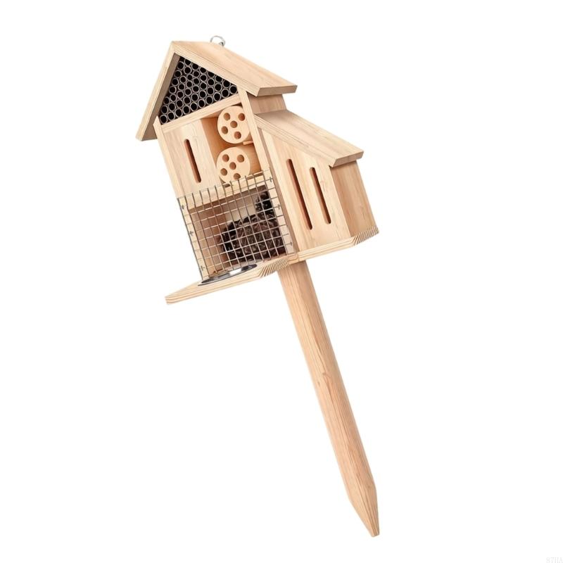 Wooden Insect House on Stake,  - Insect Hotel Wood 评论和价格