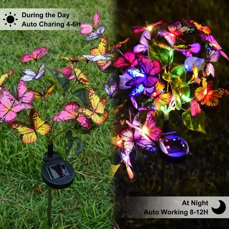 Solar LED Butterfly Garden Lig - Smart Garden Light 评论和价格