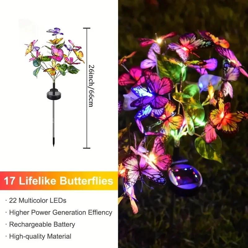 Solar LED Butterfly Garden Lig - Smart Garden Light 评论和价格