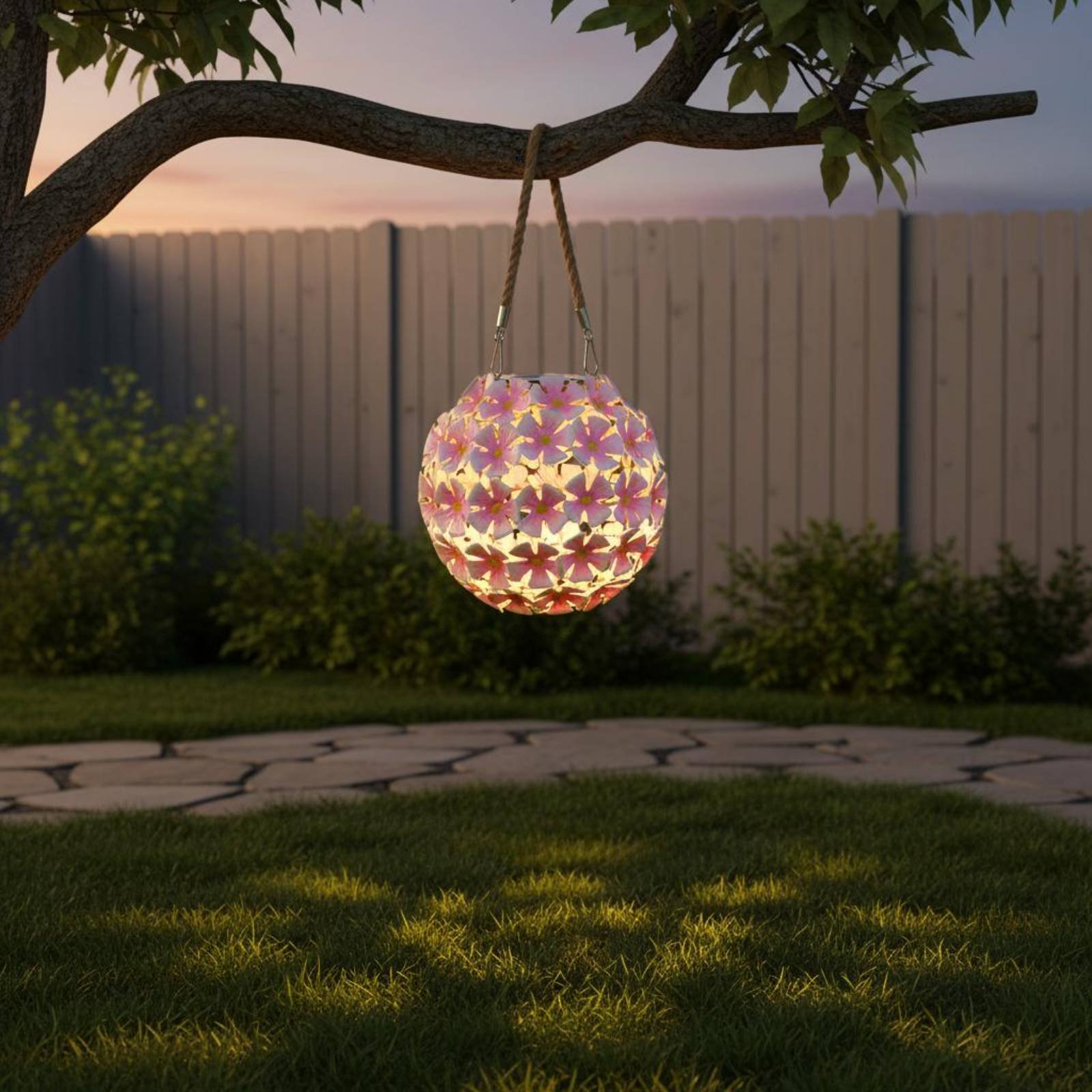 Hanging Flower Lantern Warm Wh - Smart Garden Lanterns 评论和价格